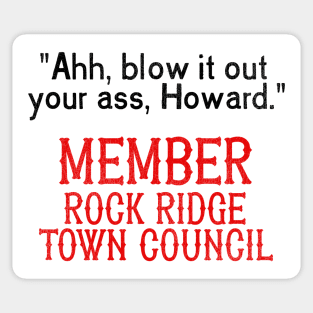 Member Rock Ridge Town Council (Front/Back Print) Sticker